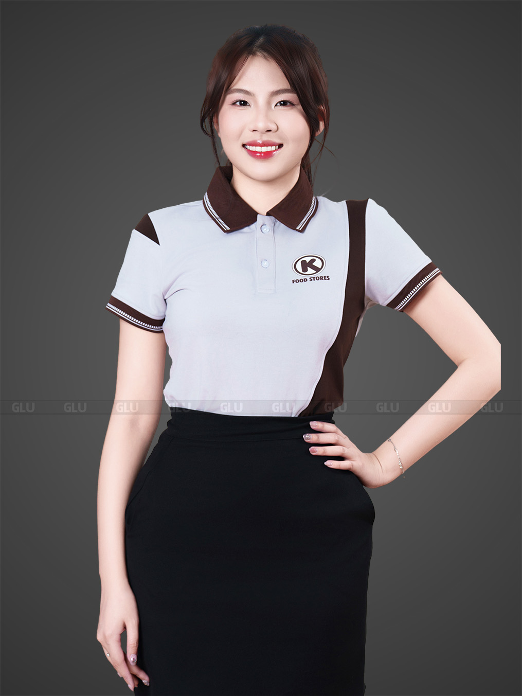 Áo phông đồng phục Food Stores màu trắng