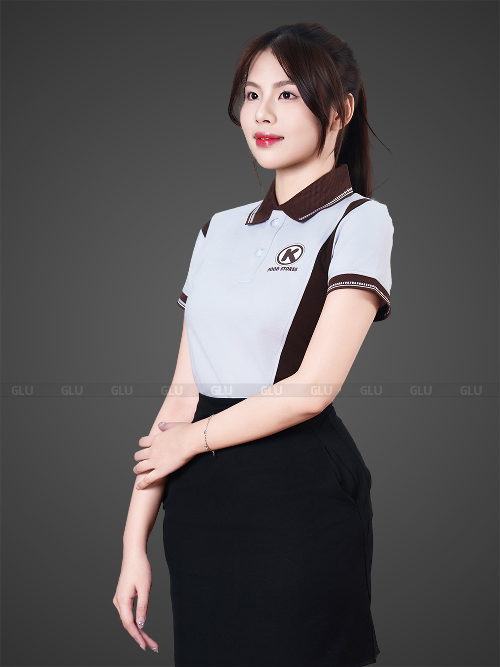 Áo phông đồng phục Food Stores màu trắng