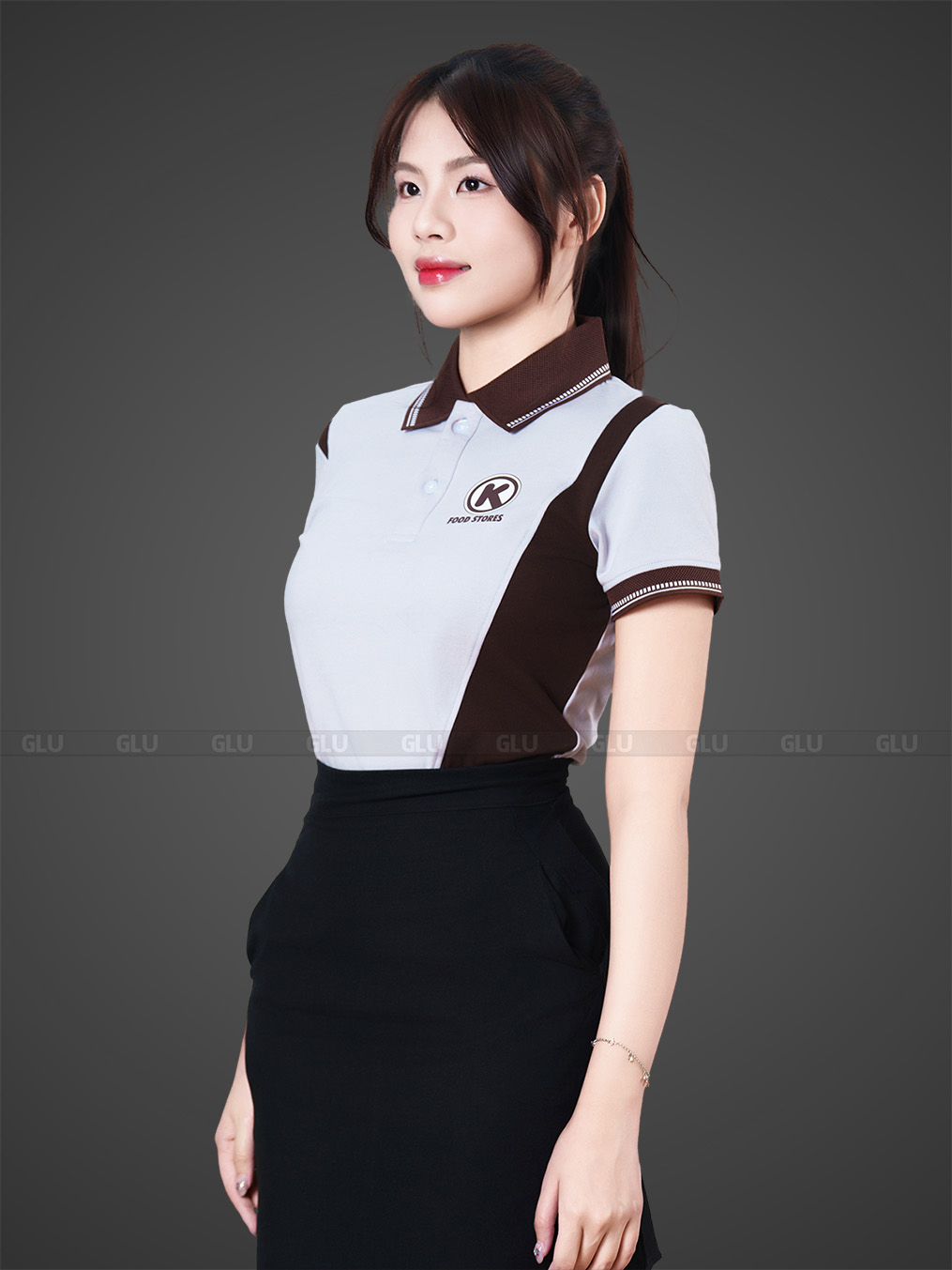 Áo phông đồng phục Food Stores màu trắng